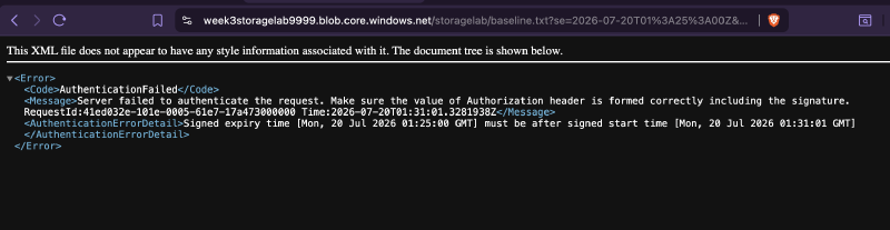 Expired token now returning an error