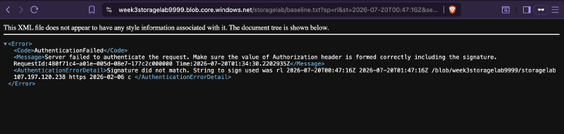 The original service SAS now revoked after key rotation