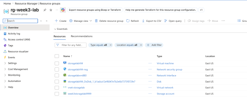 Creating the test VM inside the subnet