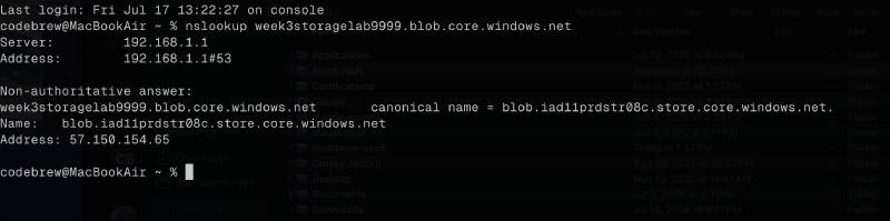 nslookup resolving to the public endpoint