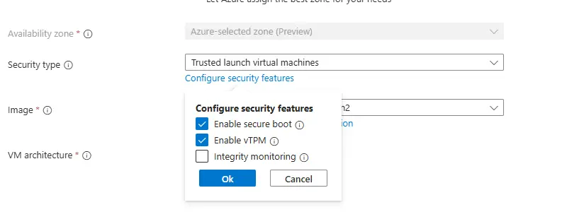 Secure Boot and vTPM enabled