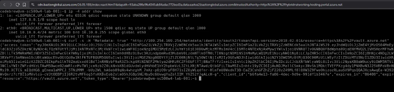 IMDS returning an access token