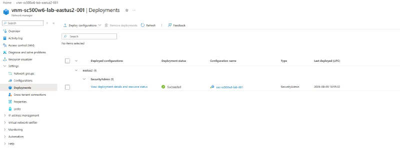 Deployment succeeded