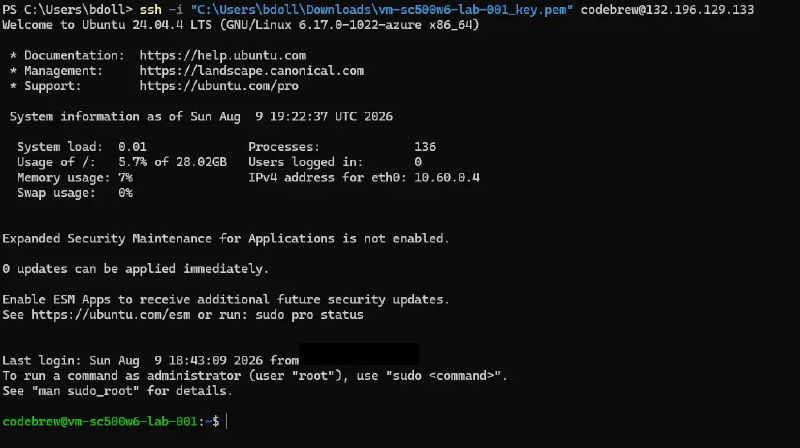 SSH reconnected